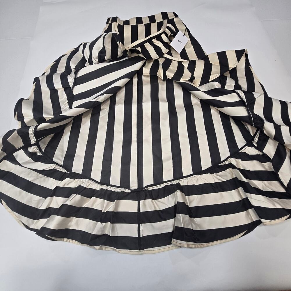 LPA Hi Low Ruffle Skirt in Black & White XS - Picture 6 of 12